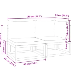 vidaXL Tuinbank met kussens 2-zits acaciahout & rotan