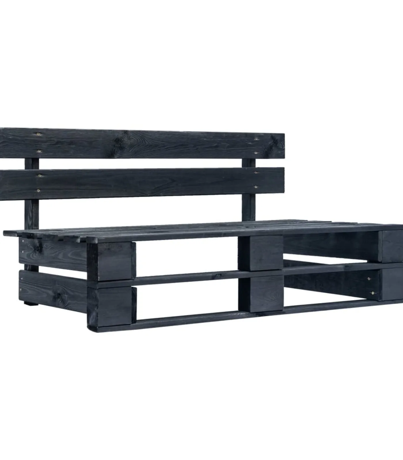 Discount Tuinbank pallet hout zwart Tuinmeubelen