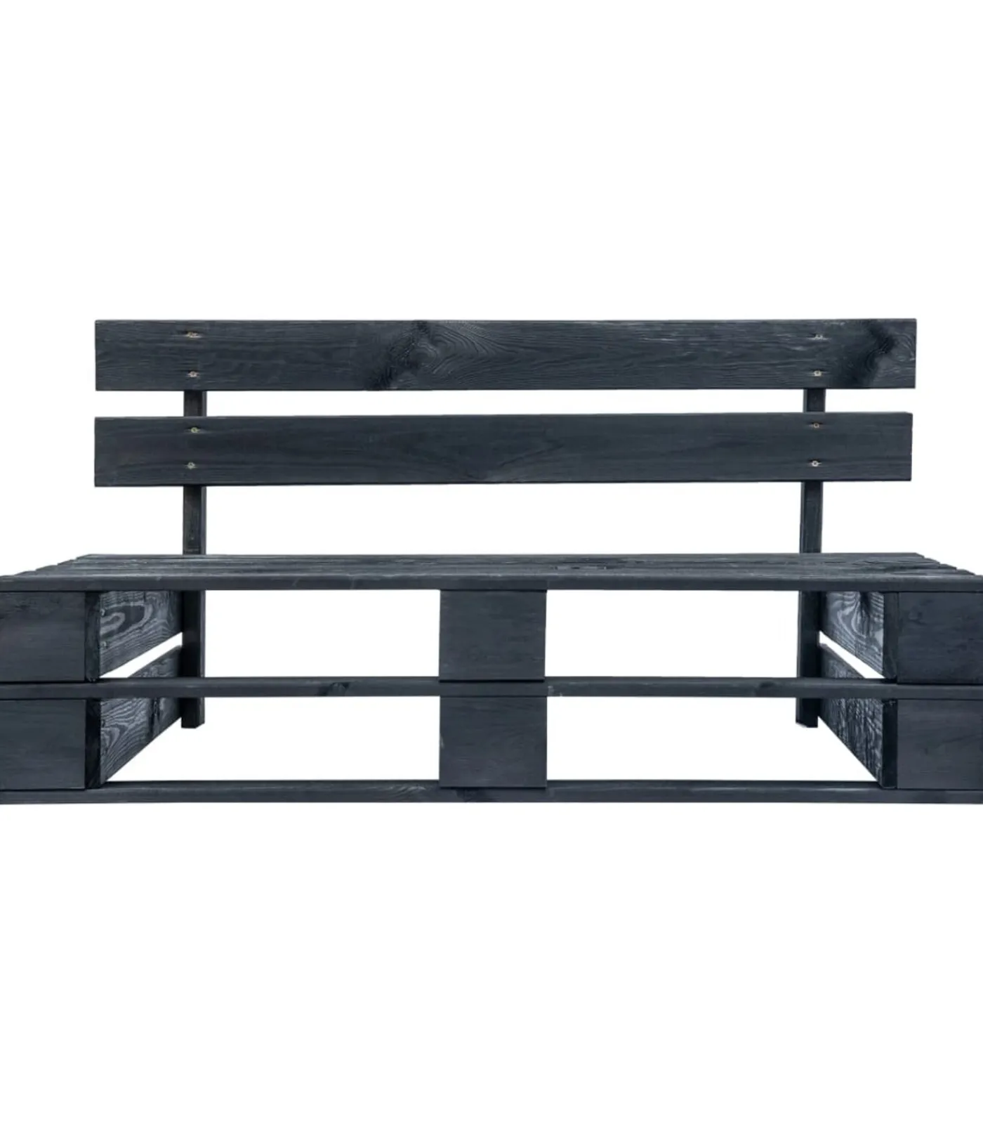 Discount Tuinbank pallet hout zwart Tuinmeubelen