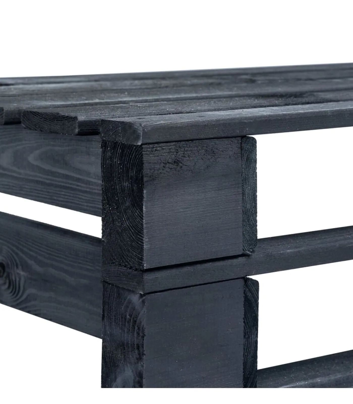 Discount Tuinbank pallet hout zwart Tuinmeubelen