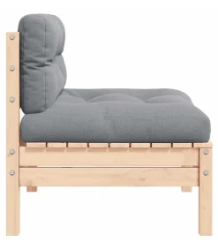 vidaXL Tuinbank 2-zits met crèmekleurige kussens massief grenenhout