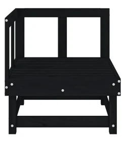 vidaXL Tuinhoekbank massief grenenhout zwart