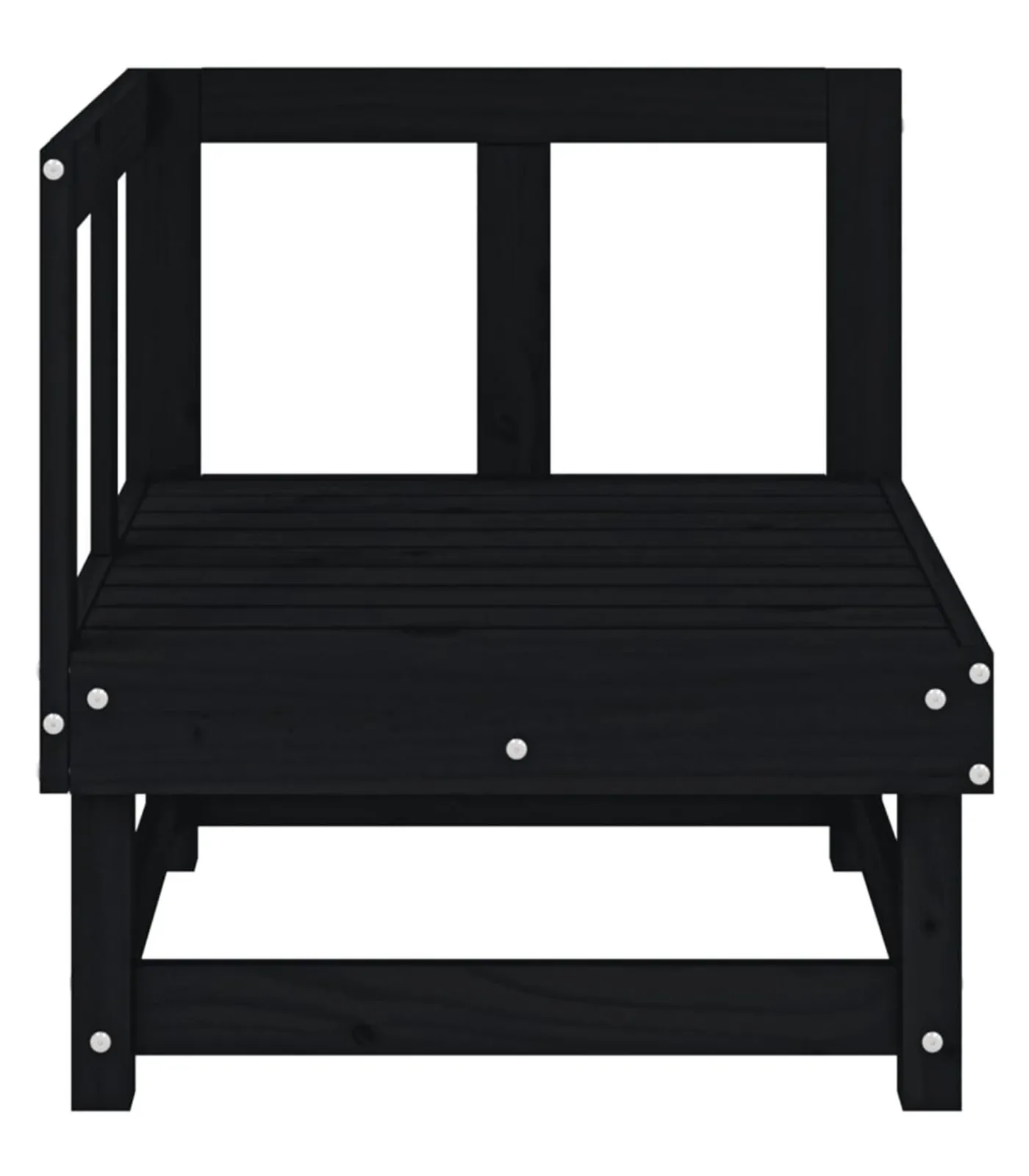 vidaXL Tuinhoekbank massief grenenhout zwart