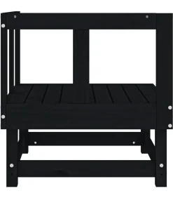 vidaXL Tuinhoekbank massief grenenhout zwart