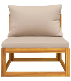 Clearance Tuinmiddenbank met kussens massief acaciahout Tuinmeubelen