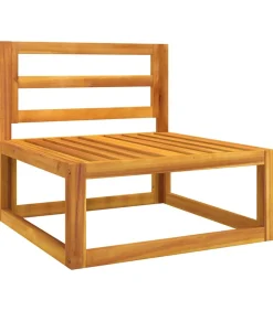 Clearance Tuinmiddenbank met kussens massief acaciahout Tuinmeubelen