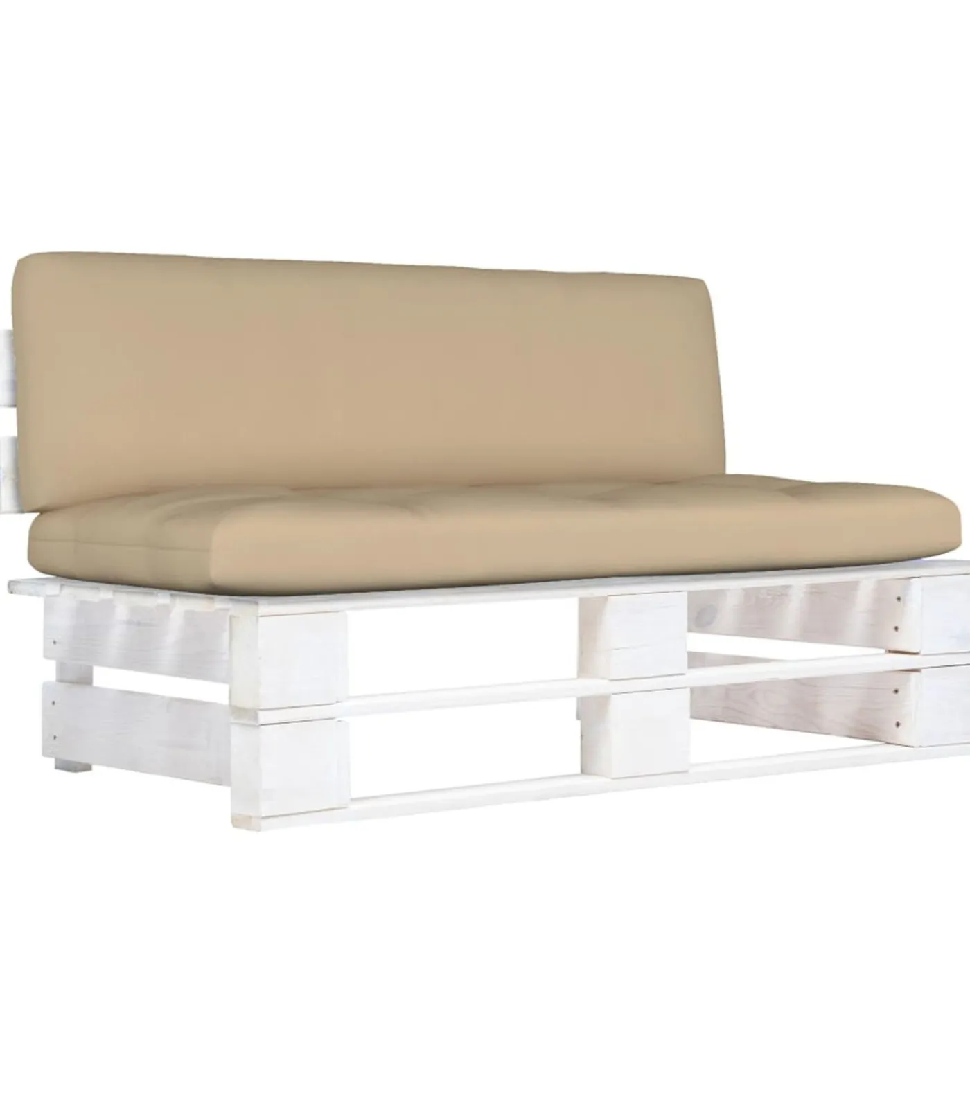 Best Tuinmiddenbank pallet geïmpregneerd grenenhout wit Tuinmeubelen