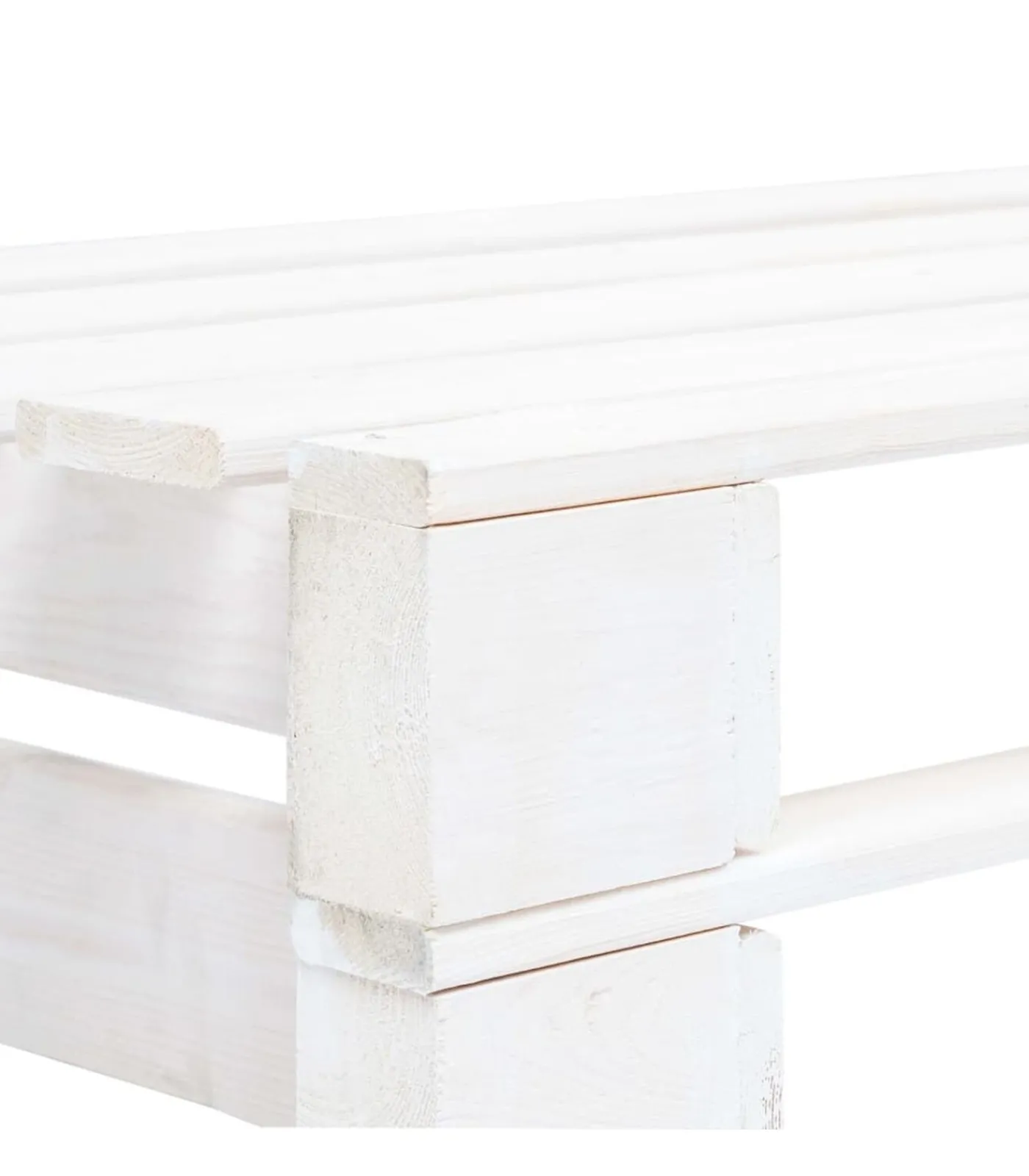 Best Tuinmiddenbank pallet geïmpregneerd grenenhout wit Tuinmeubelen