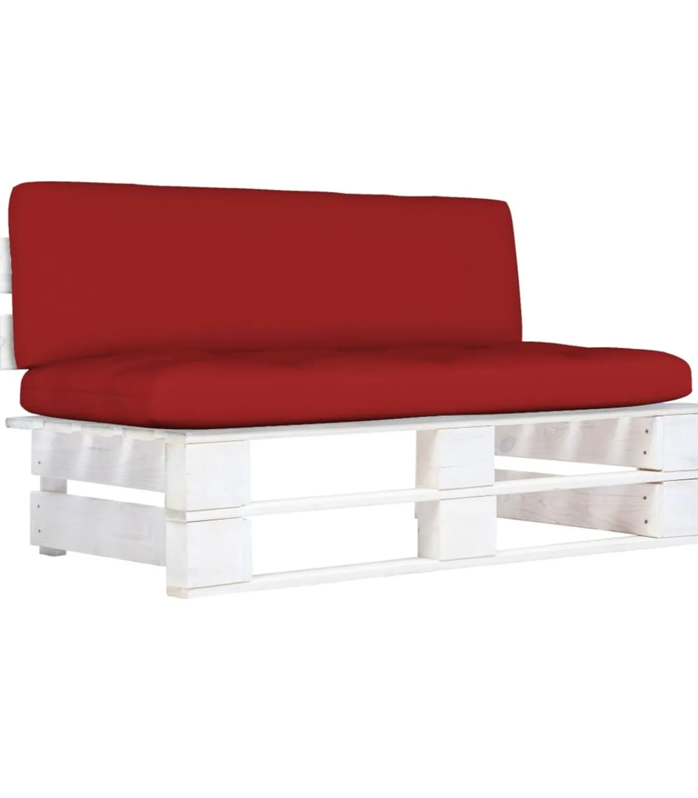 Outlet Tuinmiddenbank pallet geïmpregneerd grenenhout wit Tuinmeubelen