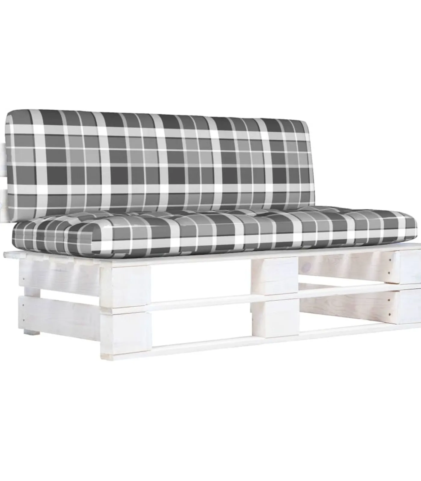 vidaXL Tuinmiddenbank pallet geïmpregneerd grenenhout wit