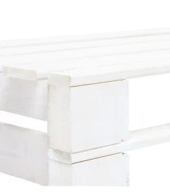 vidaXL Tuinmiddenbank pallet geïmpregneerd grenenhout wit