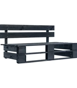 New Tuinmiddenbank pallet zwart geïmpregneerd grenenhout Tuinmeubelen