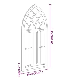 Clearance Tuinspiegel 70x30 cm ijzer zandkleurig Spiegels