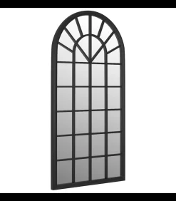 vidaXL Tuinspiegel 90x45 cm ijzer zwart