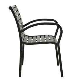 vidaXL Tuinstoelen 2 st staal en HKC zwart