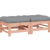 vidaXL Tuinvoetenbank met kussen massief douglashout
