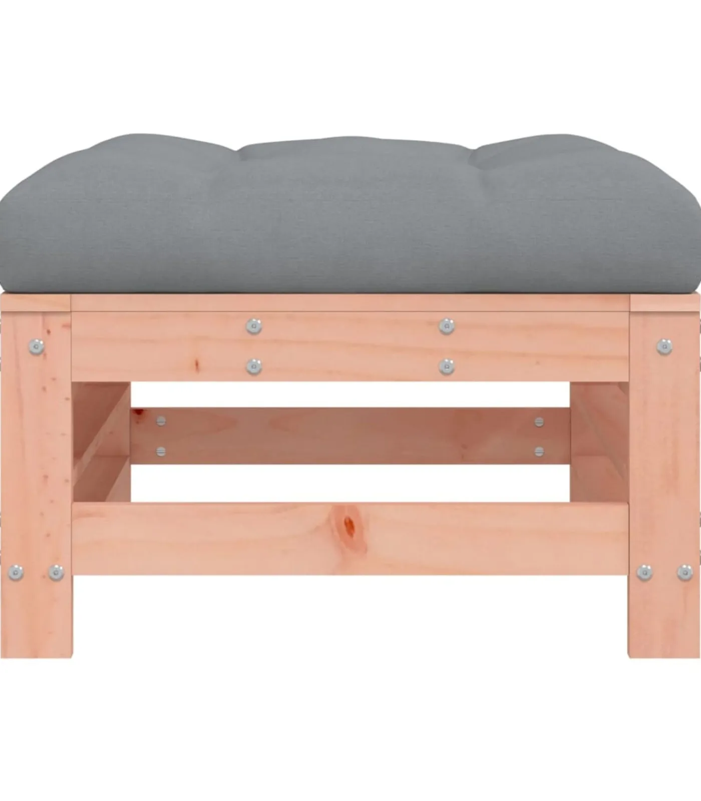 vidaXL Tuinvoetenbank met kussen massief douglashout