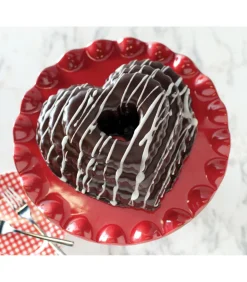 Nordic Ware Tulband Bakvorm Tiered Heart Bundt Koper 27 x 25 cm / 2.8 liter