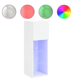 Discount Tv-meubel met LED-verlichting 30,5x30x90 cm wit Meubels