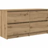 vidaXL Tv-meubel 100x35x54 cm bewerkt hout artisanaal eikenkleurig