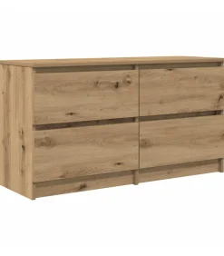 vidaXL Tv-meubel 100x35x54 cm bewerkt hout artisanaal eikenkleurig