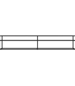 vidaXL Tv-meubel 220x40x40,5 cm gehard glas transparant