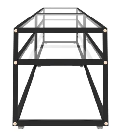 vidaXL Tv-meubel 220x40x40,5 cm gehard glas transparant