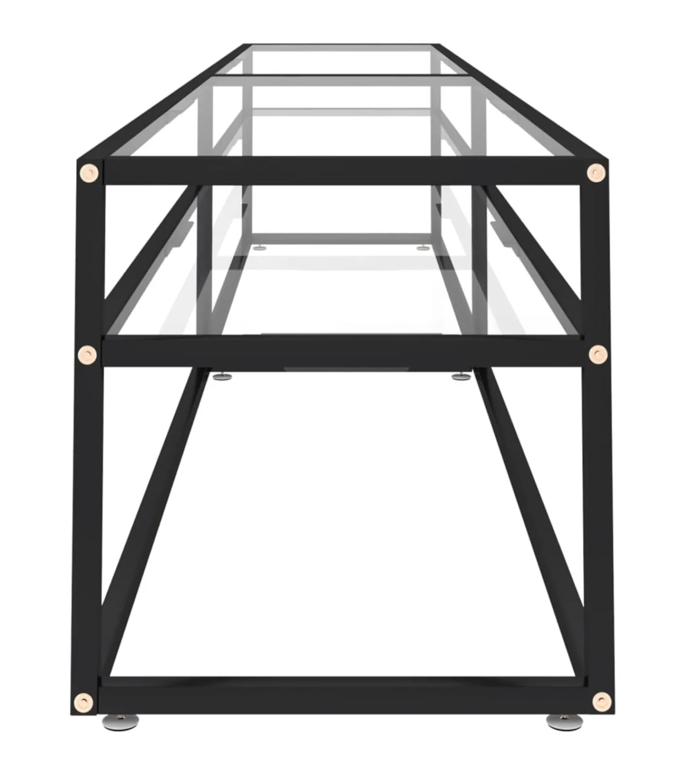 vidaXL Tv-meubel 220x40x40,5 cm gehard glas transparant