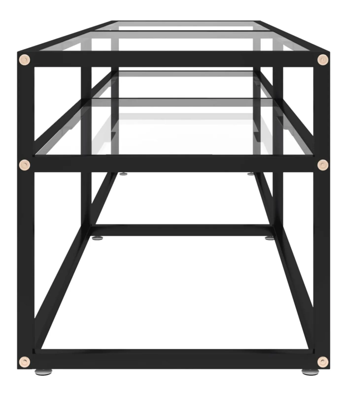vidaXL Tv-meubel 160x40x40,5 cm gehard glas transparant