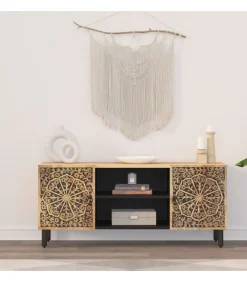 Hot Tv-meubel 105x33x46cm massief mangohout Meubels