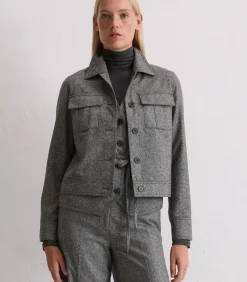 DAMES Marc O'Polo Tweed jasje relaxed cropped