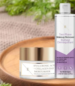 Best Tweefasige make-up verwijderaar + hyaluronzuur en collageen dagcrème Gezicht Sets