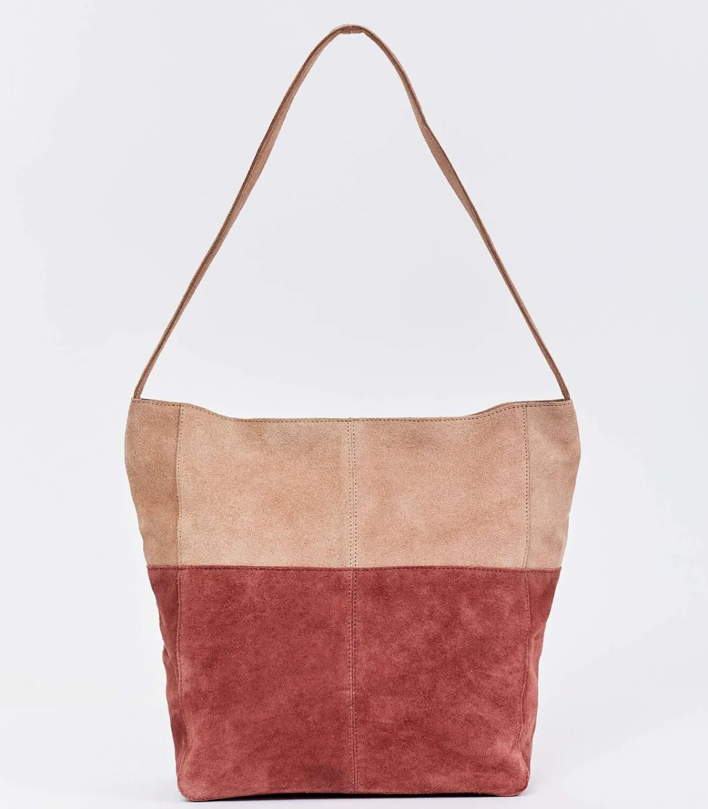 DAMES La Fiancée Twee-kleurige suède schoudertas CLOVER