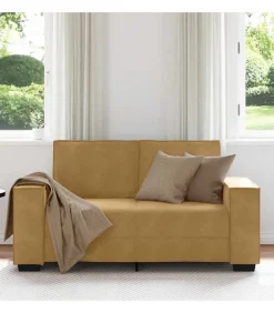 Best Tweezitsbank 120 cm fluweel bruin Zetels