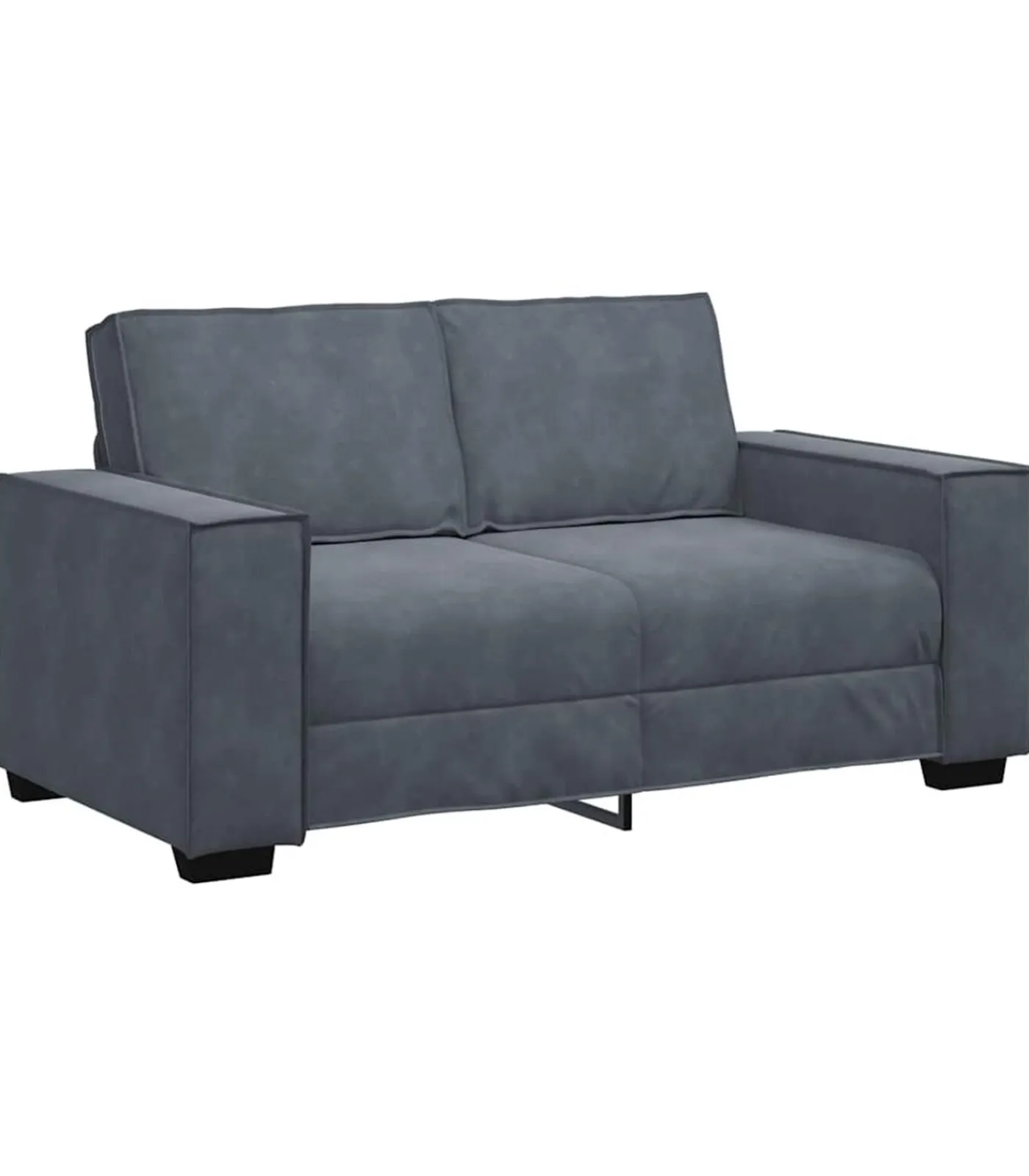 vidaXL Tweezitsbank 120 cm fluweel donkergrijs