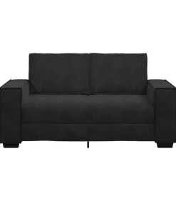 vidaXL Tweezitsbank 120 cm fluweel zwart