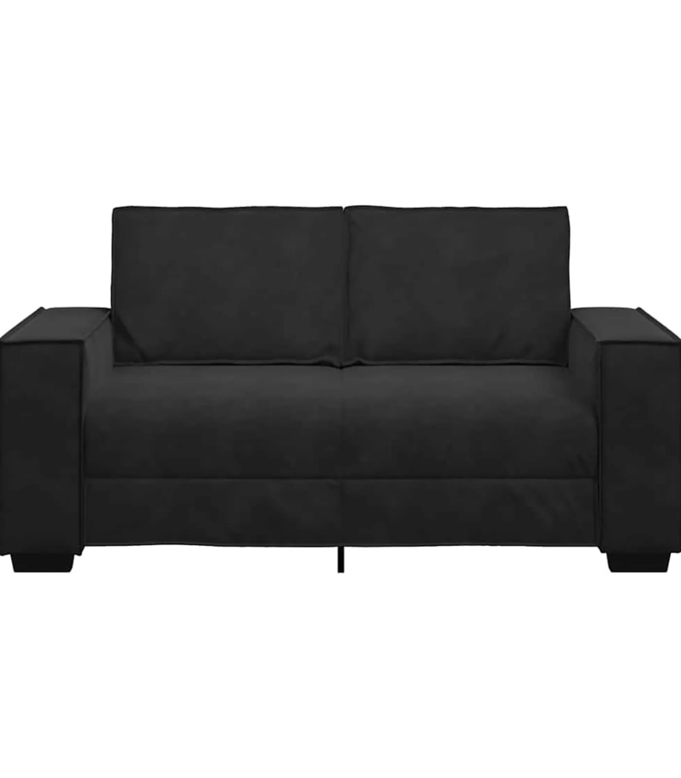 vidaXL Tweezitsbank 120 cm fluweel zwart