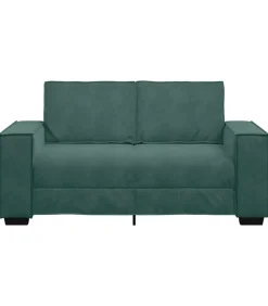 vidaXL Tweezitsbank 120 cm fluweel donkergroen