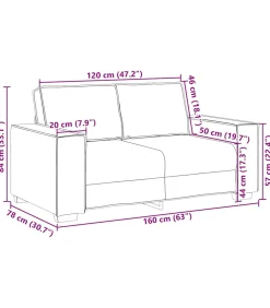 vidaXL Tweezitsbank 120 cm fluweel donkergroen