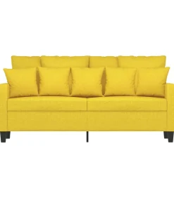 Best Tweezitsbank 140 cm stof lichtgeel Zetels