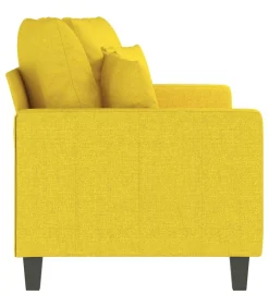 Best Tweezitsbank 140 cm stof lichtgeel Zetels