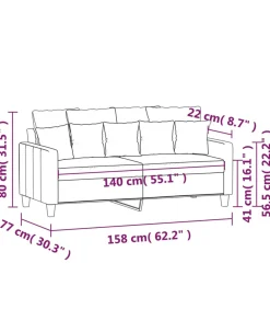 Online Tweezitsbank 140 cm stof wijnrood Zetels