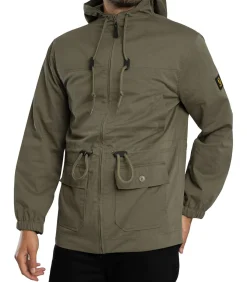 Heren Trojan Twill Badged Parka-Jas