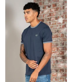 Sale Twin tipped t-shirt - dark airforce light ice bayleaf Heren T-Shirts & Polo's