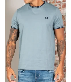 Heren Fred Perry Twin tipped t-shirt - stockport navy
