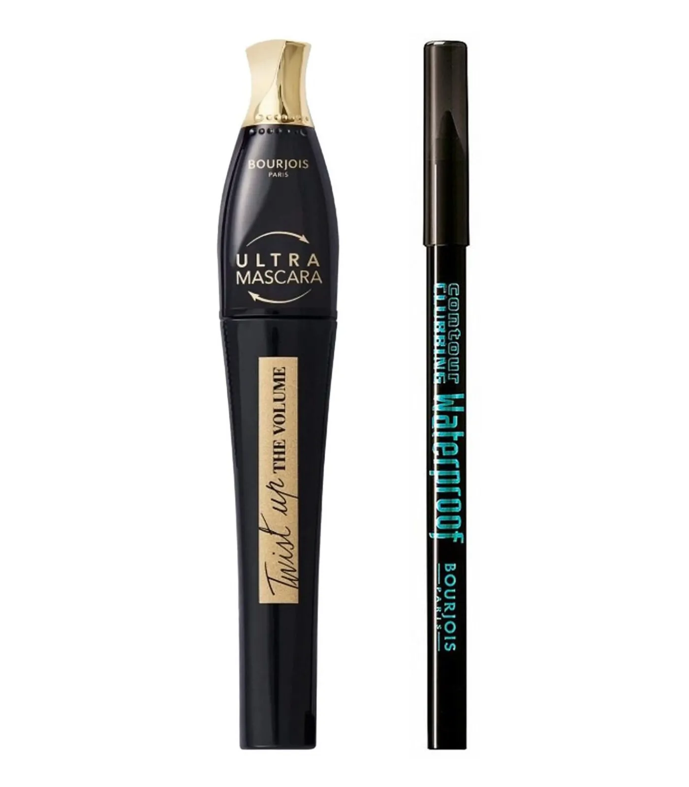 Bourjois Twist Up Mascara + Contour Clubbing Eyeliner Set - Ultra Brown / Black Party