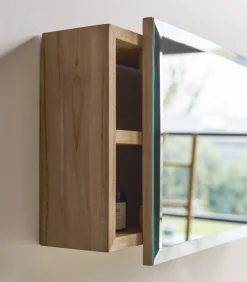 New Typo - Toiletkastje van massief teakhout Spiegels