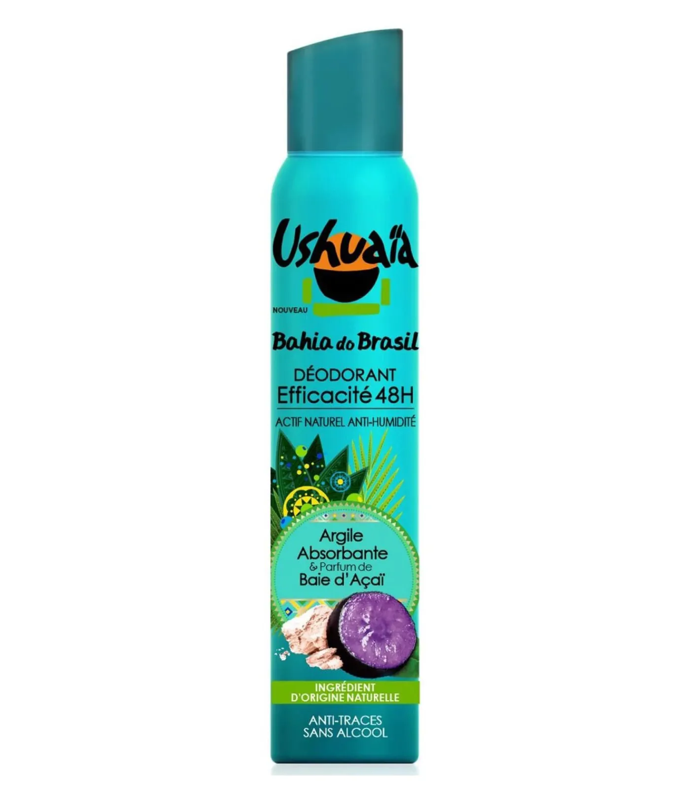 Ushuaïa 48u Deodorantspray - Absorberende Klei en Acai Bessen