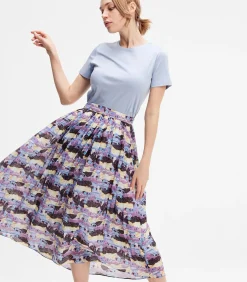 DAMES Smart & Joy Uitlopende midi-rok met abstracte print