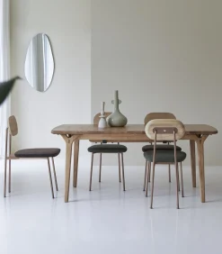 Online Uitschuifbare tafel in massief eikenhout 180x95 Clara Tafels